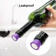 thumbnail image 4 of 6 unidades de tapones de vino, tapón reutilizable de silicona de botella de vino espumoso y tapón de botella de bebida con agarre superior compatible con mantener el vino fresco Afortunado Sencillez, 4 of 5