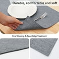 thumbnail image 4 of VCVCOO Reversible Farmhouse Rustic Cloth Placemats Set of 6, Linen Fabric, Machine Washable, Heat Resistant, Gray, 4 of 10