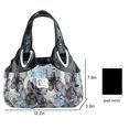 thumbnail image 5 of Sac à Main en Cuir Imprimé Fleur Rose Colorée pour Femmes, 5 of 5
