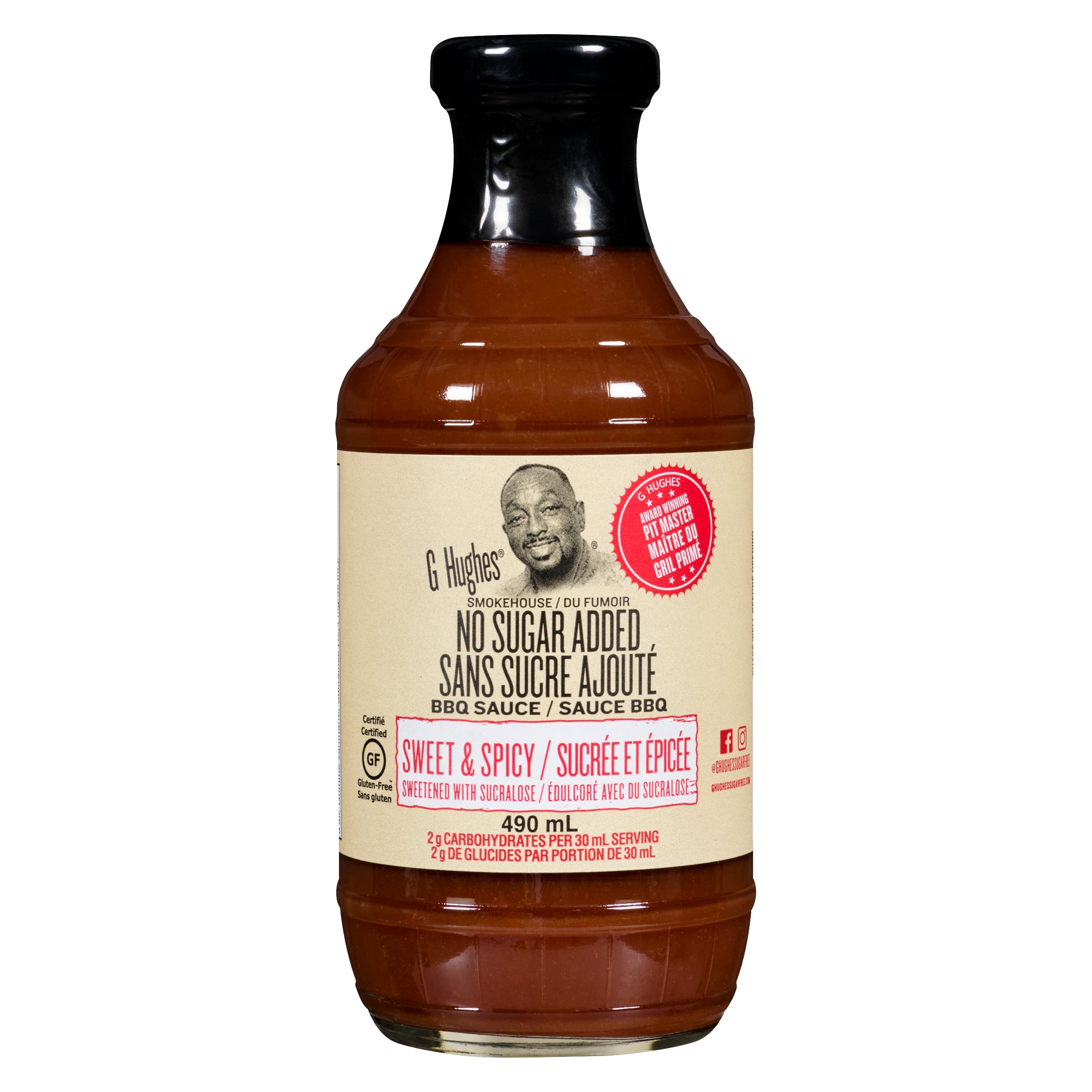 G Hughes Sugar Free Sweet & Spicy BBQ Sauce 490ml