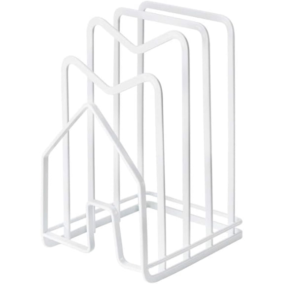 Triani Kitchen Pantry Organizer Rack for Dinnerware, Bakeware, Cookware, Pan Lids,Cutting Boards(White)