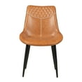 thumbnail image 2 of Linon Marcum Dining Chairs, Set of 2, Brown Faux Leather, 2 of 8
