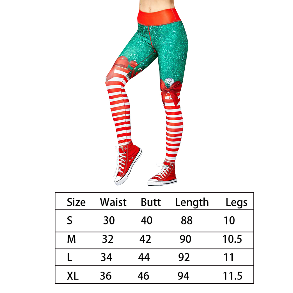 Women Self-Heating Christmas Print Yoga 