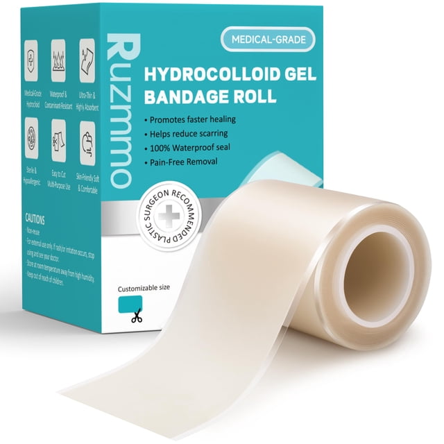 Rollo de hidrocoloide para el cuidado de heridas Ruzmmo Medical Grade, 5 m
