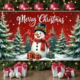 thumbnail image 3 of Pink Merry Christmas Banner Santa Claus Design Christmas Display Reindeer Pattern Christmas Tree Decor Santa Claus Backdrop for Christmas Party Holiday Celebration Indoor Decoration, 3 of 9