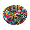 thumbnail image 2 of Round Bar Stool Seat Covers, Colorful Abstract Street Art Elastic Round Chair Cover Stool Seat Slipcover Bar Stool Cushions Round Pad for 12-14 inch, 2 of 7