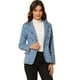 thumbnail image 1 of Chaquede mezclilde oficide trabajo de manlarcon solade jeans pamujer con bolsillos Bebe azul L, 1 of 6