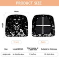 thumbnail image 3 of Black Gothic Sun Moon Flower Pattern Seat Covers for Dining Room Chairs Set Of 4,Stretch Printed Washable Chair Seat Cover with Elastic Ties and Button,Removable Waterproof Couch Cushion Covers, 3 of 6
