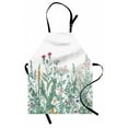 thumbnail image 1 of Floral Apron, Vanished Colored Messy Wild Herb Medley of Cow Parsley Musk Mallow and Purple Orchid, Unisex Kitchen Bib with Adjustable Neck for Cooking Gardening, Adult Size, Multicolor, by Ambesonne, 1 of 4