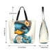 thumbnail image 5 of Balery Cute Sunflower Blue Duck Bolsa Tote Estilo Estético con Cremalleras, Bolsa de Hombro, Bolsa de Compras Grande y Plegable, 5 of 8