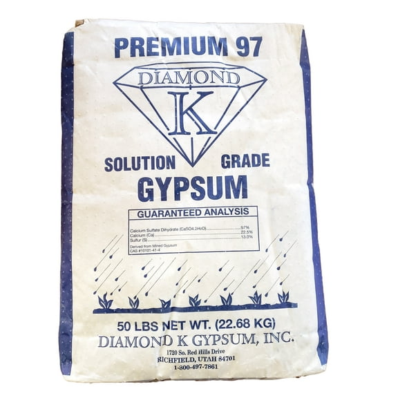 50lb Solution Grade Diamond K Gypsum Soluble Fertilizer Calcium Sulfate Powder