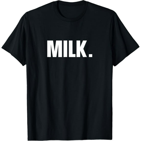 MILK. Simple Word Milk T-Shirt100% cotton short-sleeved shirt for both men and women