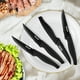 thumbnail image 5 of Juego de 8 cuchillos para carne Hecef de acero inoxidable óxido negro ultra afilados con mango de PP, 5 of 12