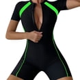 thumbnail image 1 of asddcavvf Bikini Ensembles pour Femmes Mode Féminine Maillot de Bain à Manches Courtes à Fermeture Éclair Colorée, 1 of 4