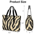 thumbnail image 3 of Tote Bag for Women - Zebra Pattern Shoulder Bag - Large Utility Work Duffle Bag with Zipper Handbag for Travel, Work, Sprots, 3 of 5
