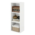 thumbnail image 4 of HOMLUX Luder 3-Tier Cube 31.5" Bookcase, Wood Storage Shelf, Small Bookshelf for Home Office & Bedroom, White, 4 of 10