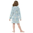 thumbnail image 5 of FORMRS Kids Bathrobe Unisex Hooded Robe Toddler Pajamas Sleepwear, Size 4-6T, Blue Rabbits, 5 of 7