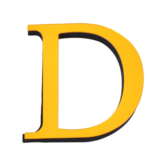 Uxcell 3.94 Inch 3D Acrylic Alphabet Mirror Wall Stickers Letter D Self Adhesive Letter Sign for Home Decoration Deep Gold