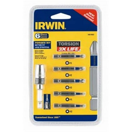 

IRWIN INDUSTRIAL TOOL HA3057023 6 Piece Torsion Bit Set