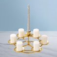 thumbnail image 4 of Candelero decorativo del candelero del metal del candelero del candelero de la luz de las velas para la mesa Oro, 4 of 6