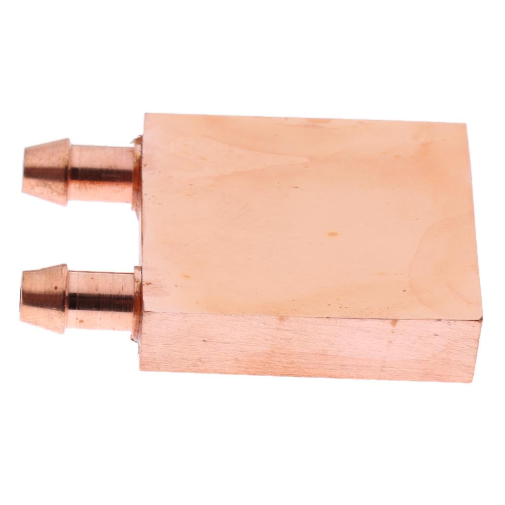 Wzmzjy Copper Water Cooling Block 40x40mm Liquid Water Cooler System for CPU Graphics