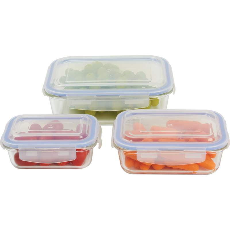 Lacuisine 6pc Locking Glass Storage Container Set Com