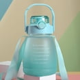 thumbnail image 2 of 1300ml Pajita Big Belly Cup Color Degradado Plástico Cute Sports Kettle (Verde), 2 of 8
