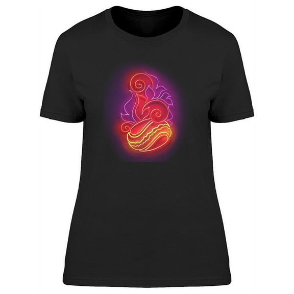 Roasted Coffee Bean Neon Sign T-Shirt Women -Image by Shutterstock, Female 3X-Large