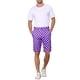 thumbnail image 2 of Pantalones Cortos Polka Dots de Verano para Hombre INSPIRE CHIC, Frente Plano, Chino, Golf, Talla 32, Púrpura, 2 of 6