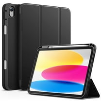 JETech Case for iPad (A16) 11th/10th Generation (2025/2022) with Pencil Holder, Slim Tablet Cover with Soft TPU Back, Auto Wake/Sleep (Black)