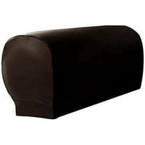Nvzi PU Leather Sofa Cover, Waterproof Sofa Armrest Cover Arm Guard Sleeve Elastic(2pcs/cet,Brown)