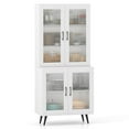 thumbnail image 1 of Costway Armoire de Garde-Manger de Cuisine avec Portes Cannelées Translucides et Tablette Ajustable, 1 of 10