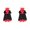 Red-2Pcs, variant on 1Pcs Cat and Dog Vampire Costume, Funny Halloween Cloak for Cats Small Medium Dogs Puppy Wizard Cosplay Cape Pet Apparel Outfit for Halloween Party 15 Inch Black and Red