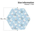thumbnail image 3 of Pofeuu Cute Goose On A Blue Sky Print Leather Coasters Set of 6, Round Cups Mugs Mat Pad for Home Kitchen Heat Resistant Drink Coasters,Hexagon, 3 of 7