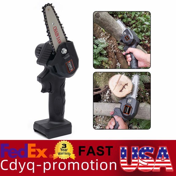 Smallzonex 24V Mini Electric Cordless Chainsaw - Portable Handheld Battery Powered Chainsaw