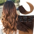 thumbnail image 2 of SEGO Human Hair Clip In 100% Remy Human Hair Extensions 8PCS 18 Clips Virgin Human Hair Natural Smooth Full Head, 2 of 9