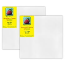 Strathmore 300 Series Traditional Stretched Canvas, 12x12 inch, 2 Pack