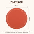 thumbnail image 3 of REGALWOVEN Placemats Set of 6 Faux Leather Placemats for Kitchen Dining Table Decor Washable Heat Resistant Table Placemats Wipeable Table Mat Orange 15*15in, 3 of 7