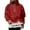 Deep Red, variant on Men’s Pullover Hoodie with Drawstring Hood and Snowflake Print Casual Long Sleeve Sweatshirt for Everyday Wear Deep Red L