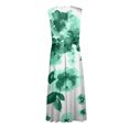 thumbnail image 5 of Robes d'Été pour Femmes, Jolies Robes Décontractées à Fleurs à Col en V Sans Manches, Robes Maxi, Robes Fluides pour Femmes, 5 of 5