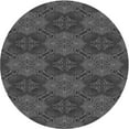thumbnail image 1 of Ahgly Company Indoor Round Patterned Sonic Silver Gray Area Rugs, 8' Round, 1 of 6
