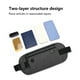 thumbnail image 4 of Mochila de cintura de viaje para hombres y mujeres | Bolsa de cinturón para cartera de pasaporte | Correa ajustable Negro Azul Gris | Organizador de Teléfono Móvil de Gran Capacidad | Riñonera, 4 of 7