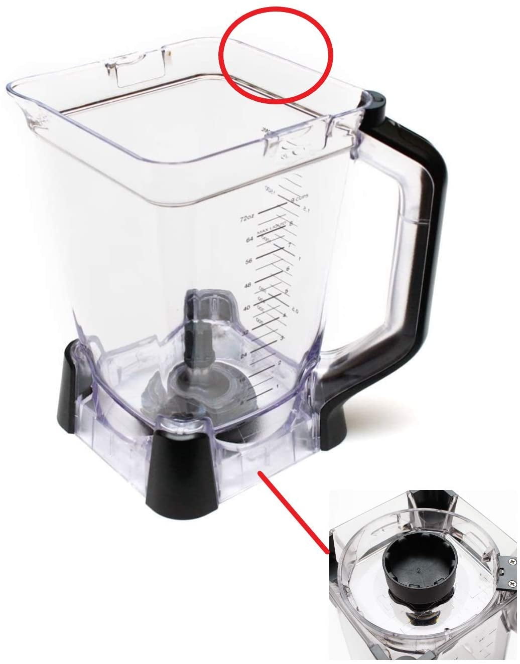 Pour Spout Cover Replacement For Ninja Blender Lid, Replacement Spout Cover  For Ninja Blender Square Pitcher, Suitable For Nj600-nj602 And Bl500-bl781,  Clear - Temu Slovenia