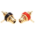 thumbnail image 3 of Conectores Enchufe RCA Adaptadores Montaje en Panel Chasis Audio 2 Uds., 3 of 6