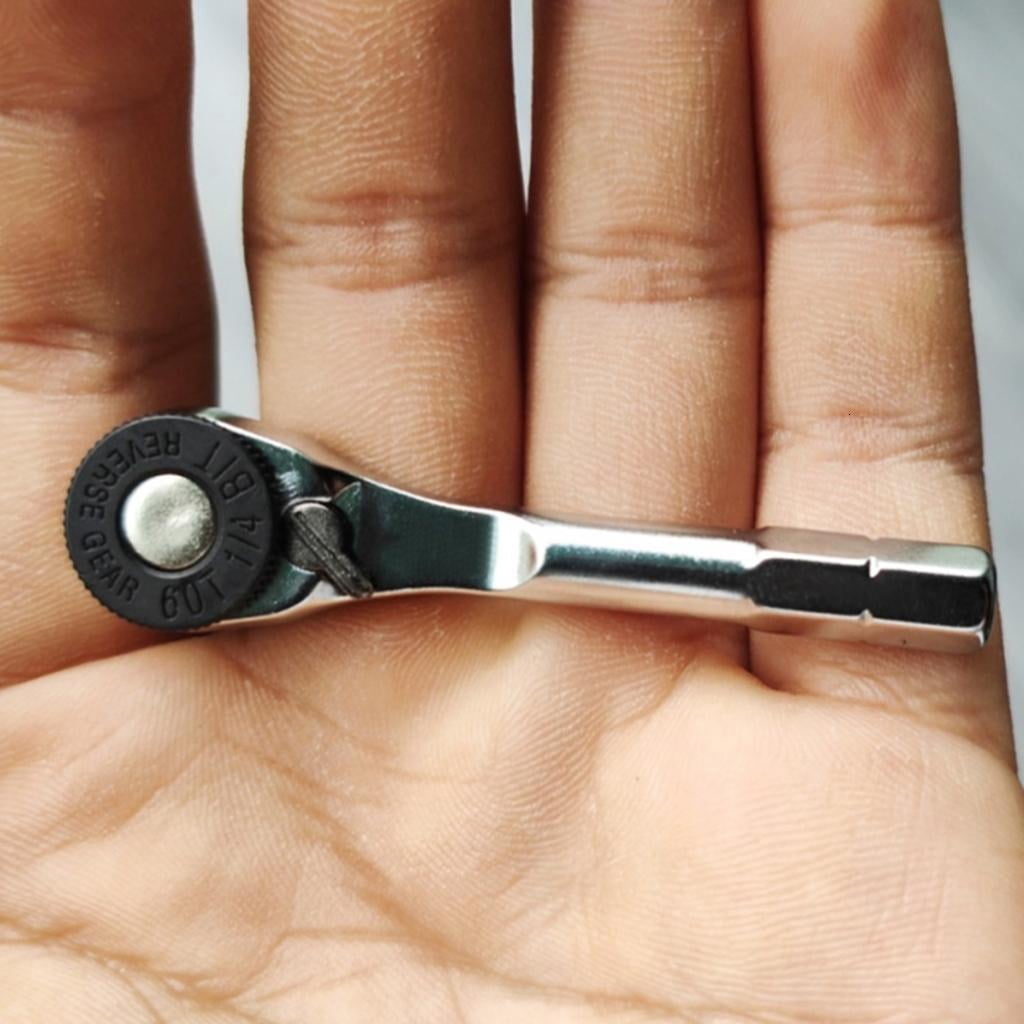 CEORPER Multifunction 1/4inch Mini Ratchet Set Screwdriver Bit Socket Small Ratcheting Wrench Extension Bit Holder Wrench