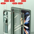 thumbnail image 6 of SaniMore Case for Samsung Galaxy Z Fold 4 7.6" 2022, Crystal-clear Rugged PC Backplane Magnetic Bracket Explosion Screen Protector 360° All-inclusive Hinge Protection Case for Galaxy Z Fold 4,Black, 6 of 15