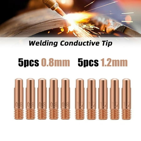 

10xMB-15AK M6*25mm MIG MAG Welding Torch Contact Tips Aperture Gas Nozzle Copper