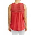 thumbnail image 2 of Thyme Honey Tank Top Women's Size M Red Lace Trim Peasant, 2 of 4