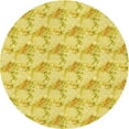 thumbnail image 1 of Ahgly Company Tapis Rond Lavable en Machine Intérieur Transitionnel Jaune Audacieux, 6 Pieds Rond, 1 of 7