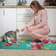 thumbnail image 3 of Kitchen Mats for Floor Set of 2 Pieces Kitchen Rugs and Mats Non Skid Washable Kitchen Floor Mat (Floral, 17"x47"+17"x30"), 3 of 7